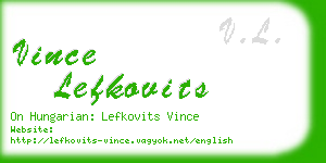 vince lefkovits business card